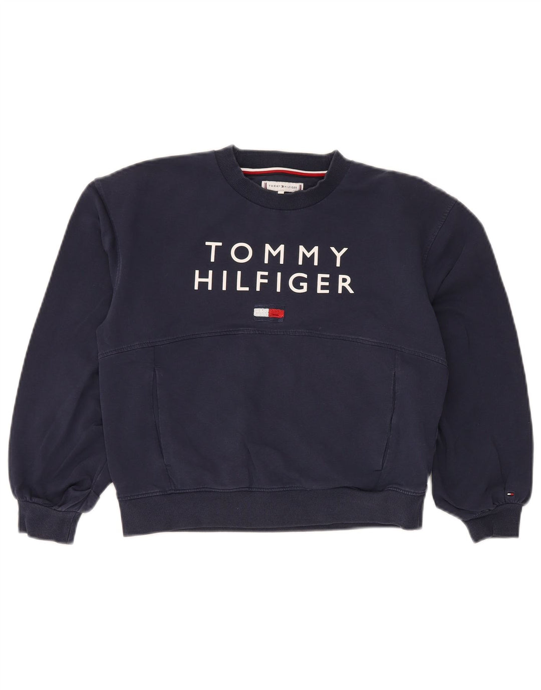 TOMMY HILFIGER Γραφικό φούτερ για κορίτσια, άλμα 11-12 ετών Navy Blue
