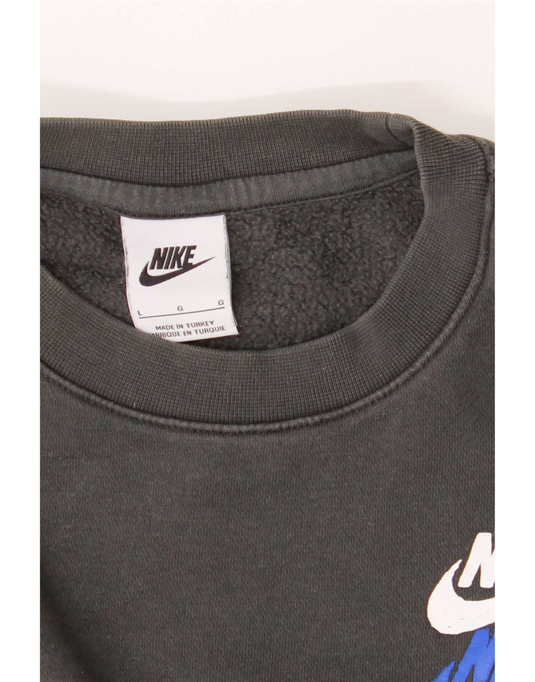 Ανδρικό γραφικό φούτερ Nike Jumper μεγάλο γκρι βαμβακερό