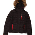 Superdry γυναικείο μπουφάν με κουκούλα UK 10 Small Black Polyester