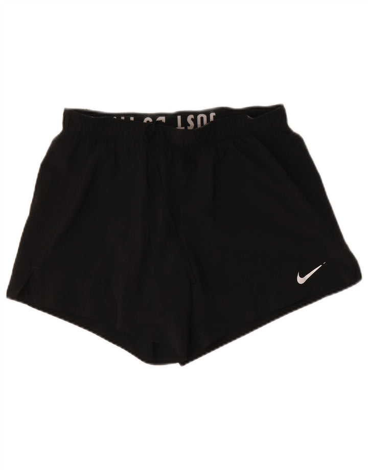 Γυναικείο αθλητικό σορτς Nike Dri Fit UK 14 μεσαίο μαύρο πολυεστέρα