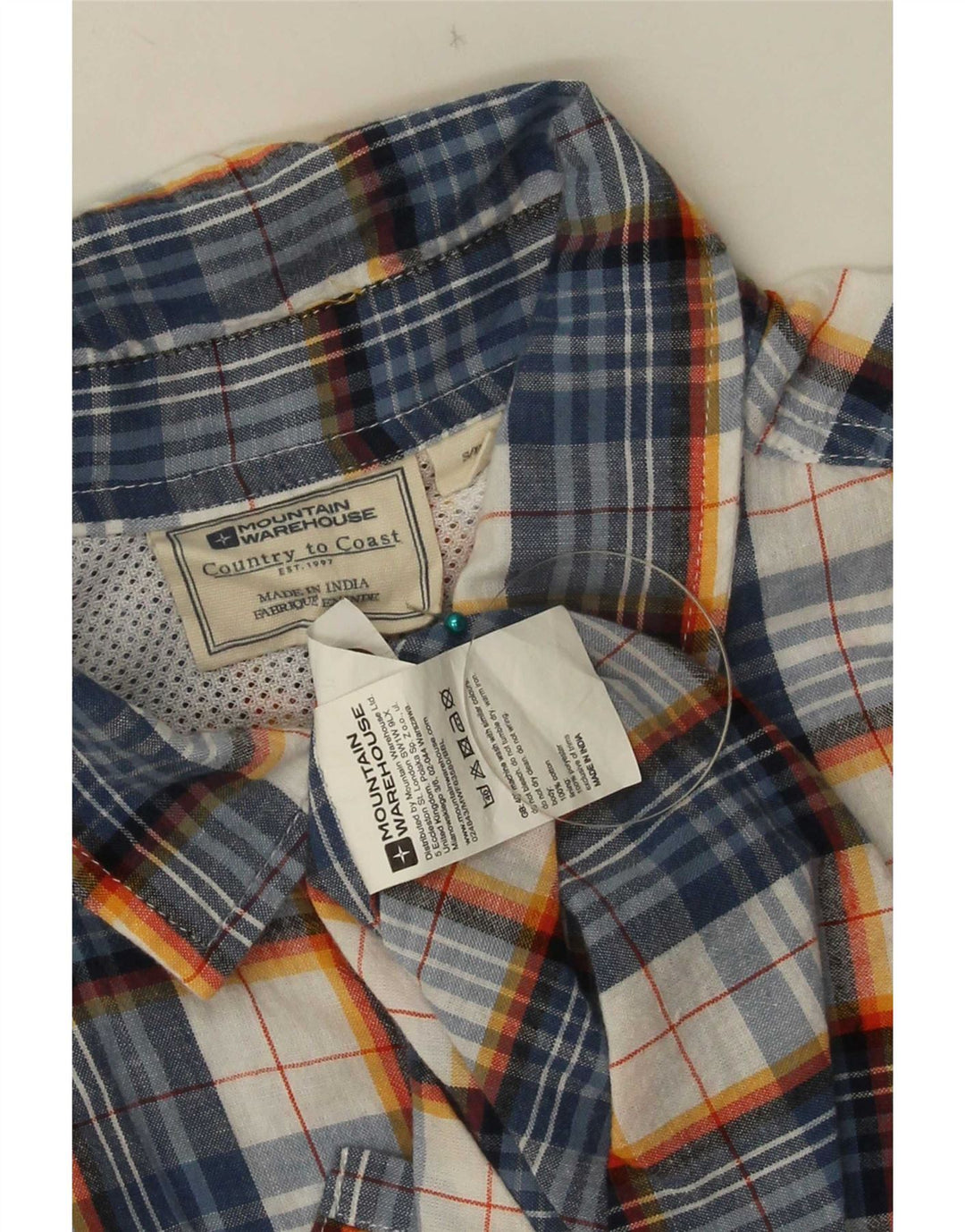 Ανδρικό κοντομάνικο πουκάμισο Mountain Warehouse Small Blue Check Polyester