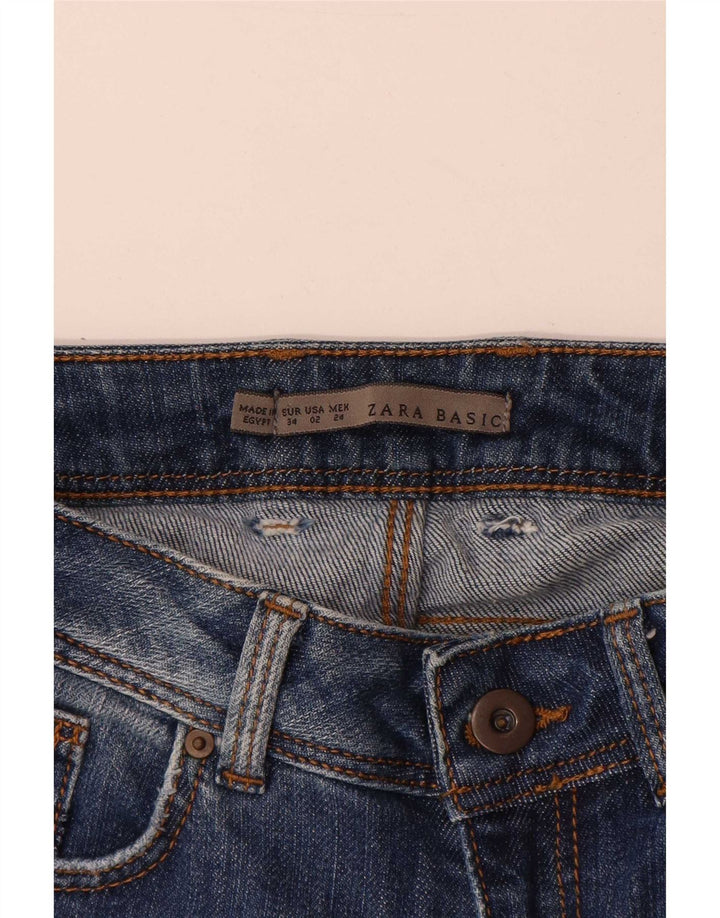 Zara Γυναικείο Τζιν μποτάκι EU 34 2XS W24 L35 Μπλε βαμβακερό
