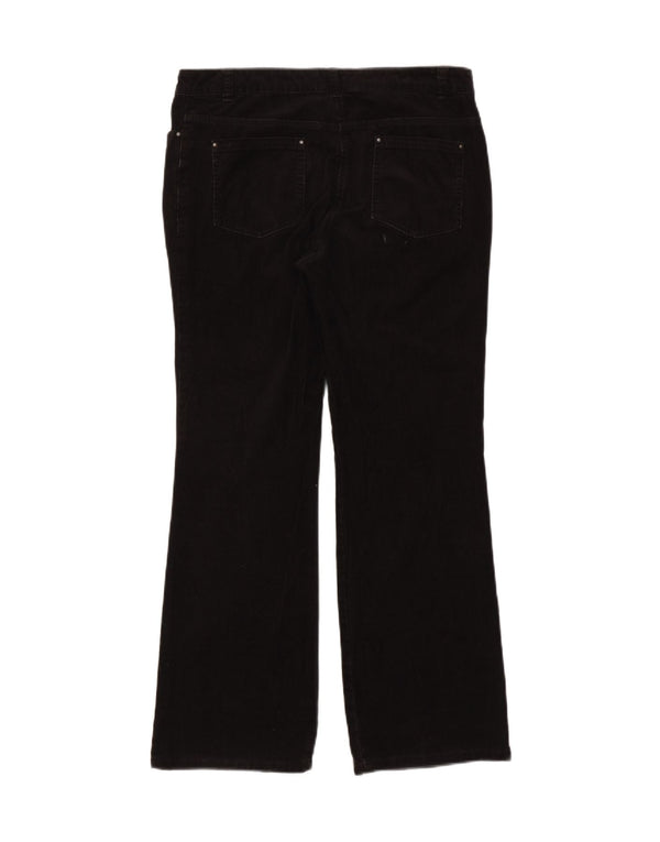 Marks & Spencer Γυναικείο ψηλόμεσο κοτλέ παντελόνι UK 14 Large W32 L29 Bla