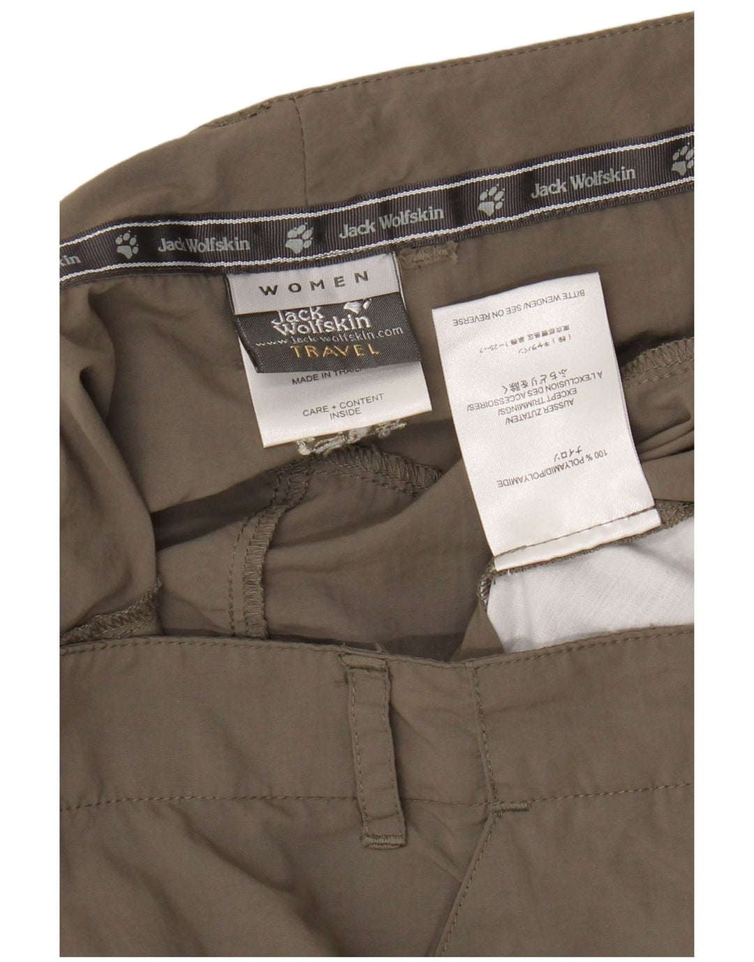 JACK WOLFSKIN Γυναικεία Mini Cargo Φούστα UK 14/16 Μεγάλη W34 Γκρι Πολυαμίδη