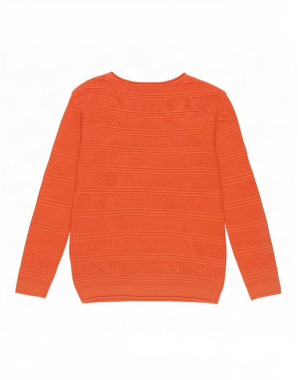 Crew Clothing Γυναικείο πουλόβερ με λαιμό σκακιέρα UK 8 Small πορτοκαλί βαμβακερό
