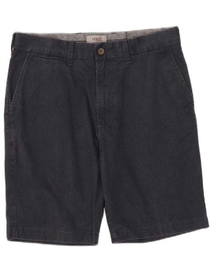 Ανδρικό σορτς Chino Marks & Spencer W32 Βαμβακερό μεσαίο Navy Blue