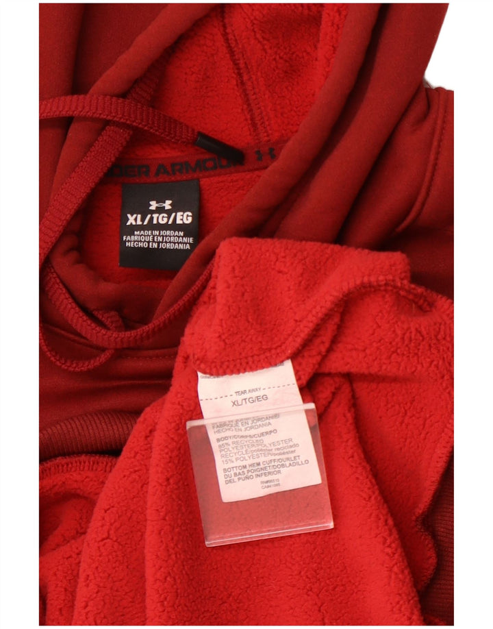 UNDER ARMOR Ανδρικό Hoodie Jumper XL μπορντό πολυεστέρας