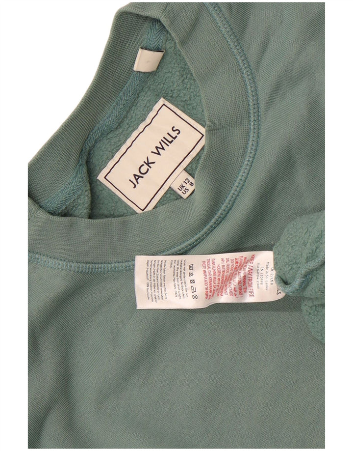 Jack Wills Γυναικείο Φούτερ μεγάλου μεγέθους Jumper UK 12 Μεσαίο πράσινο βαμβακερό
