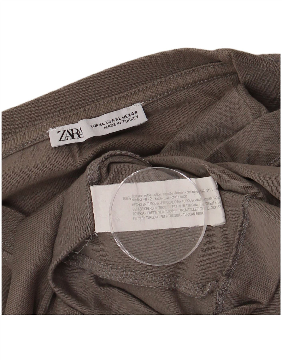 Ανδρικό T-Shirt ZARA Top XL Γκρι βαμβακερό