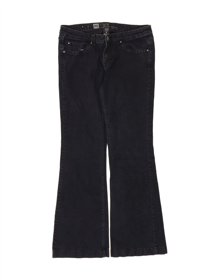 MOSSIMO Womens Flared Jeans US 8 Medium W30 L31 Navy Blue Cotton Vintage Mossimo and Second-Hand Mossimo from Messina Hembry 