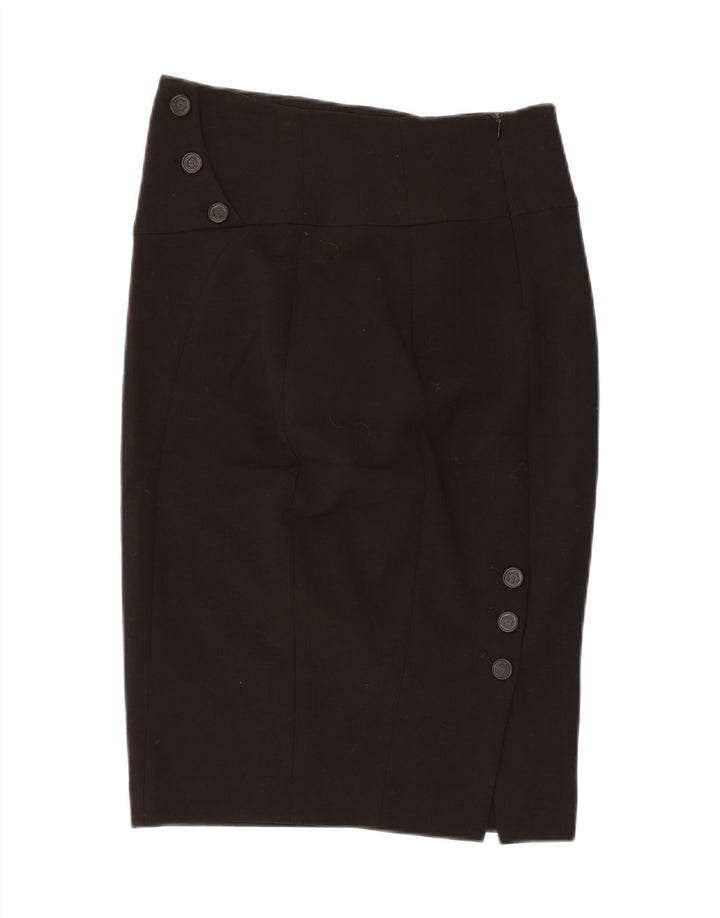 Zara Γυναικεία Pencil Φούστα Medium W28 Μαύρο Πολυεστέρας