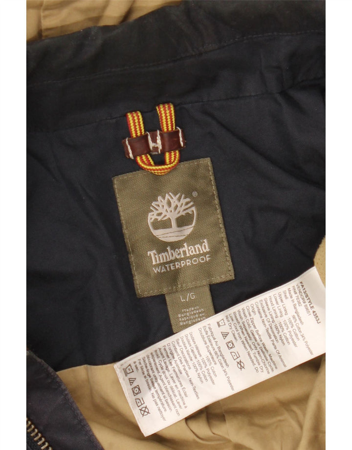 TIMBERLAND Ανδρικό μπουφάν Parka με κουκούλα UK 40 Large Navy Blue Cotton
