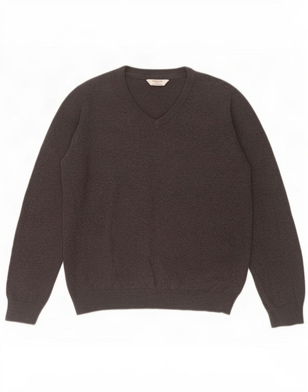 Marks & Spencer Boys πουλόβερ πουλόβερ με λαιμόκοψη 12-13 ετών γκρι βαμβακερό