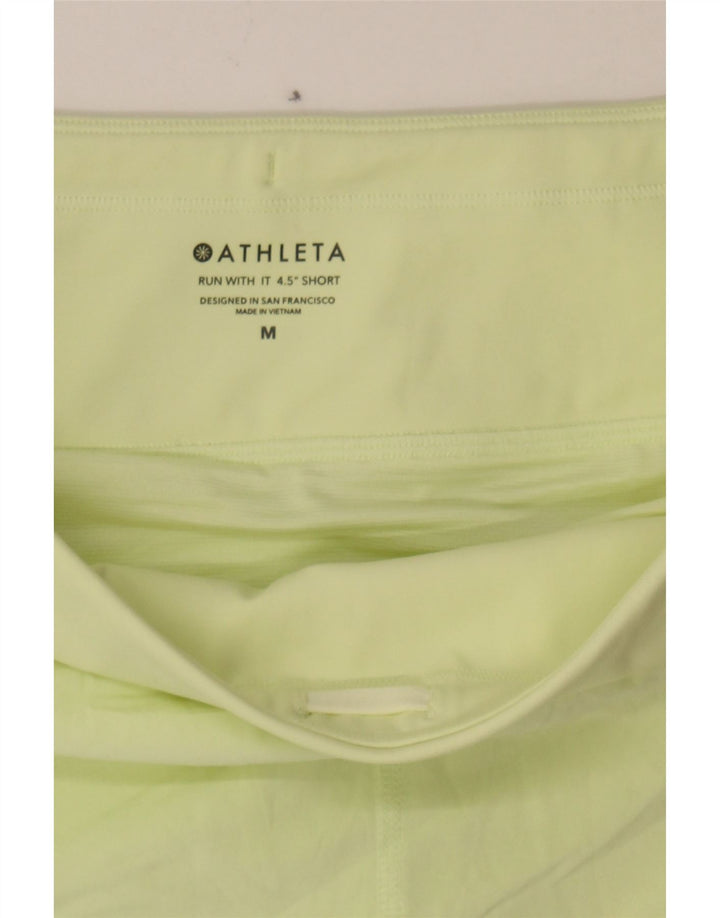 ATHLETA Womens Sport Shorts UK 14 Medium Yellow Polyester Vintage Athleta and Second-Hand Athleta from Messina Hembry 