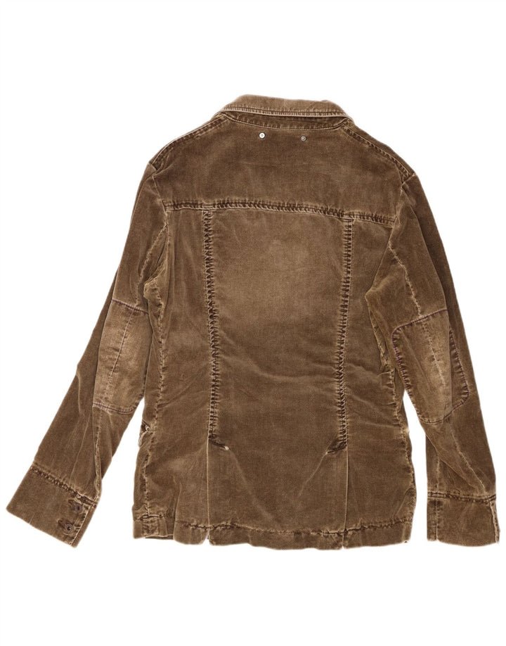 Guess Mens 2 Button Blazer Jacket UK 38 Medium Brown Βαμβακερό
