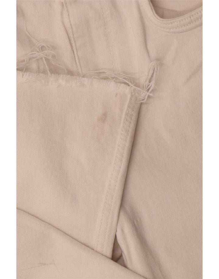 Zara Γυναικείο Τζιν μποτάκι EU 40 Medium W30 L25 Λευκό βαμβακερό