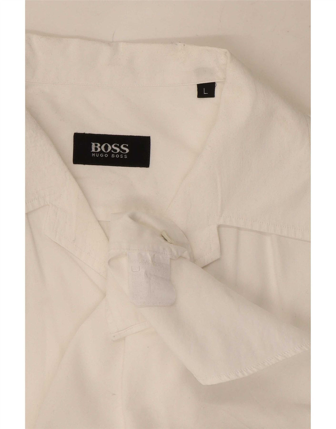 Ανδρικό πουκάμισο Hugo Boss μεγάλο λευκό βαμβακερό