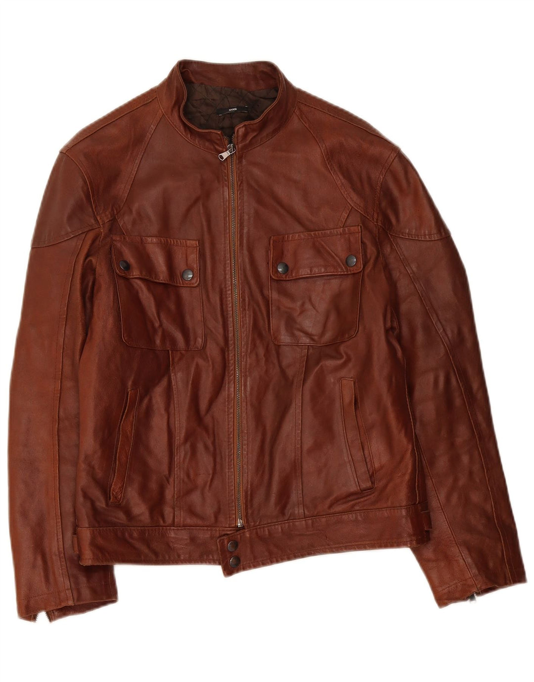 Sasch Γυναικείο Δερμάτινο Μπουφάν Racer UK 12 Medium Brown