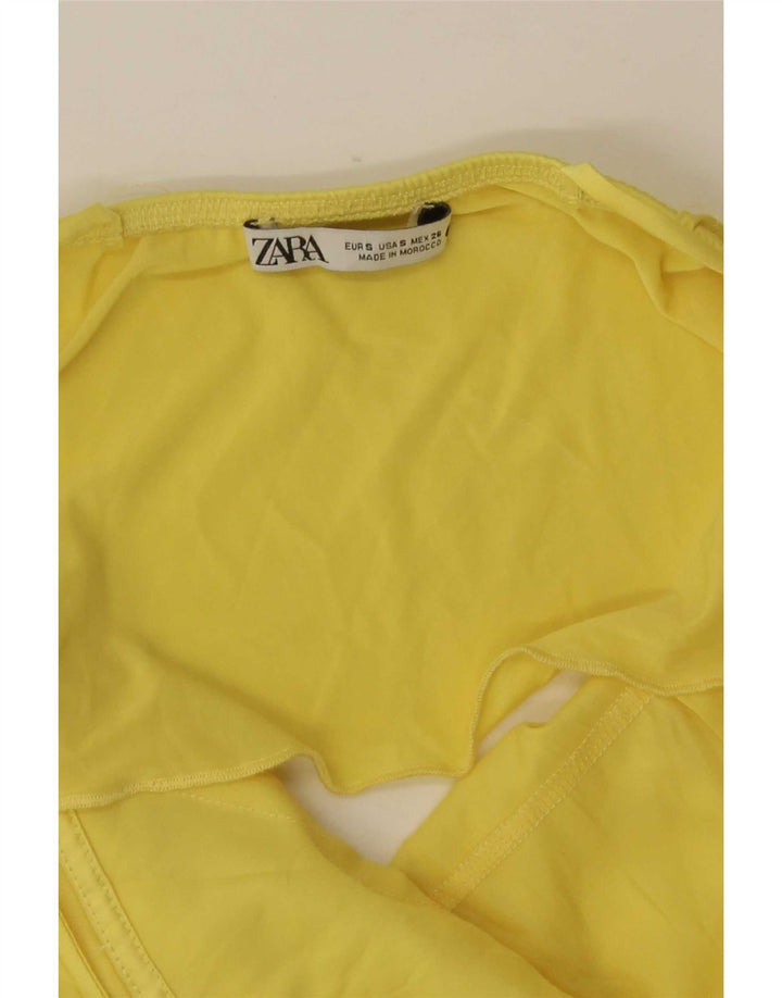 Zara γυναικείο αμάνικο τοπ UK 8 Small Yellow