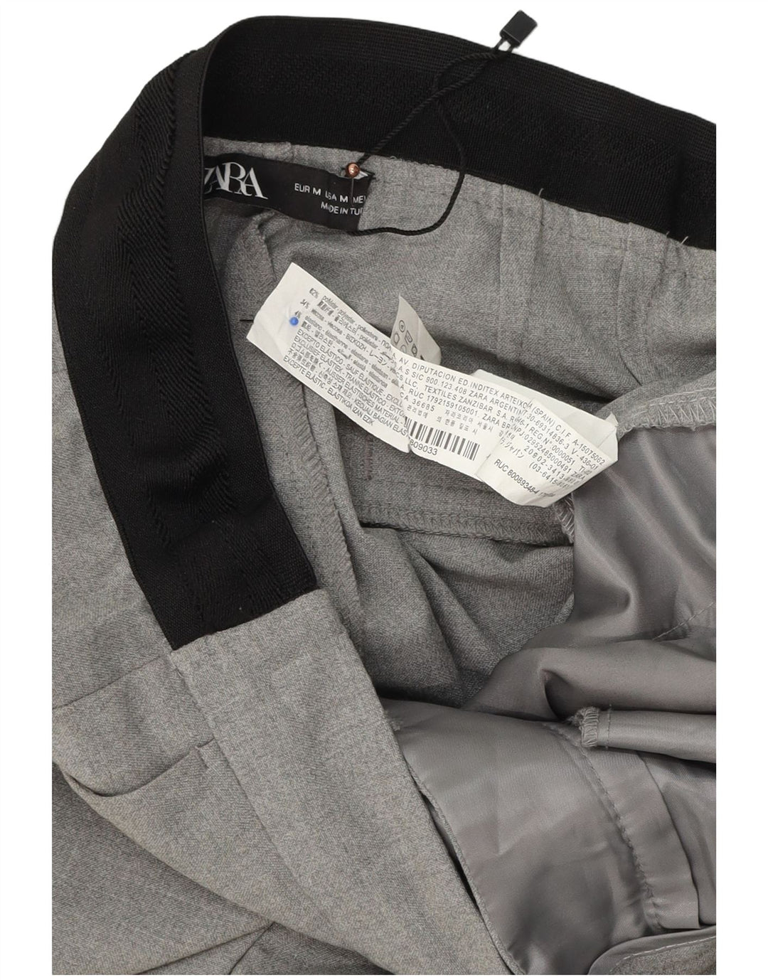 Zara Γυναικείο Slim παντελόνι Chino Medium W30 L28 Grey Polyester