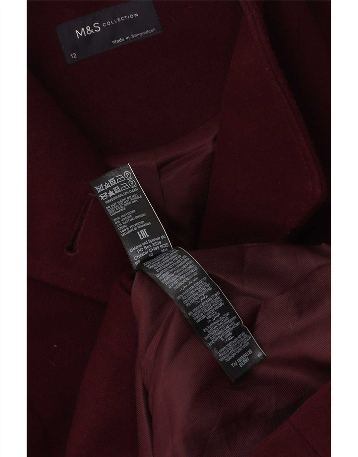 Marks & Spencer Γυναικείο Πανωφόρι UK 12 Medium Burgundy Polyester