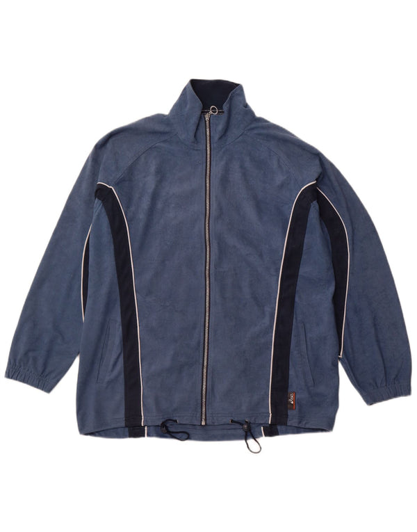 Ανδρική βελούδινη αθλητική φόρμα ASICS Top Jacket XL Navy Blue Colourblock