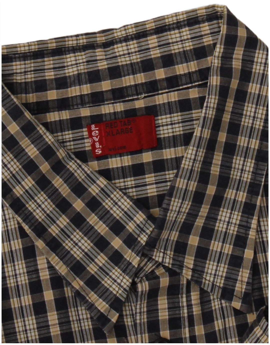 Ανδρικό πουκάμισο LEVI'S XL Navy Blue Check Polyester