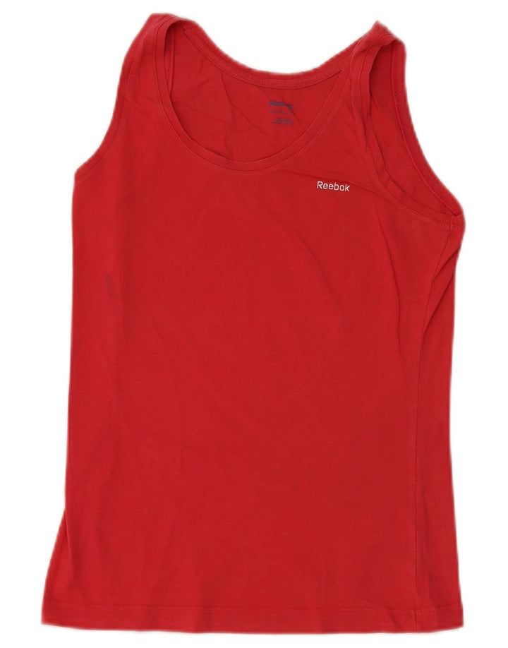 Γυναικείο γιλέκο Reebok τοπ UK 12 μεσαίο ροζ βαμβακερό