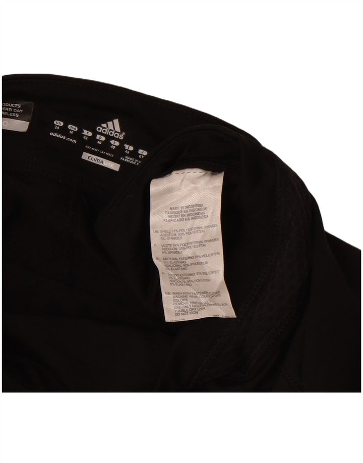 ADIDAS Womens Climalite Capri Leggings UK 14 Medium Black Polyester