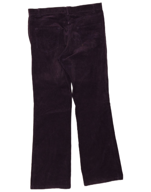 Marks & Spencer Γυναικείο ψηλόμεσο κοτλέ παντελόνι UK 14 Large W34 L29 Pur