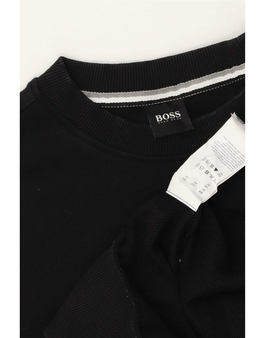 Ανδρικό γραφικό φούτερ Hugo Boss, μεσαίο μαύρο βαμβακερό