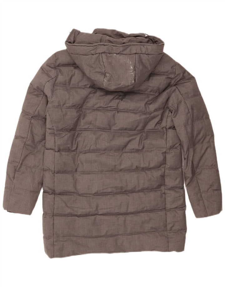 Zara Ανδρικό παλτό με κουκούλα UK 36 Small Grey Polyester