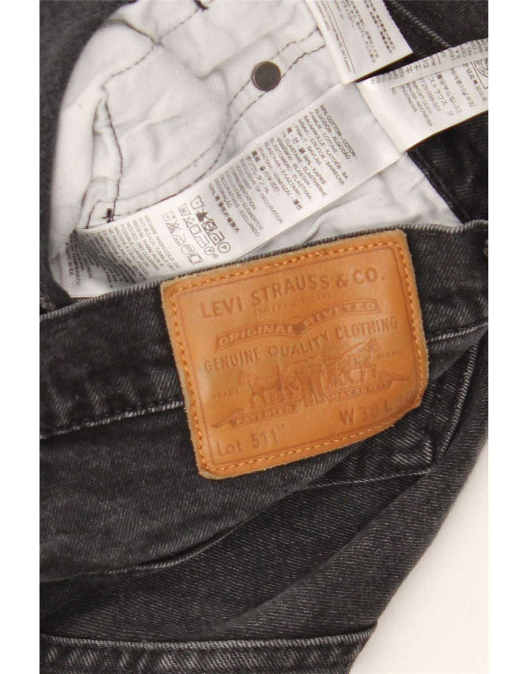 Ανδρικό τζιν Levi's Slim W30 L30 μαύρο βαμβακερό