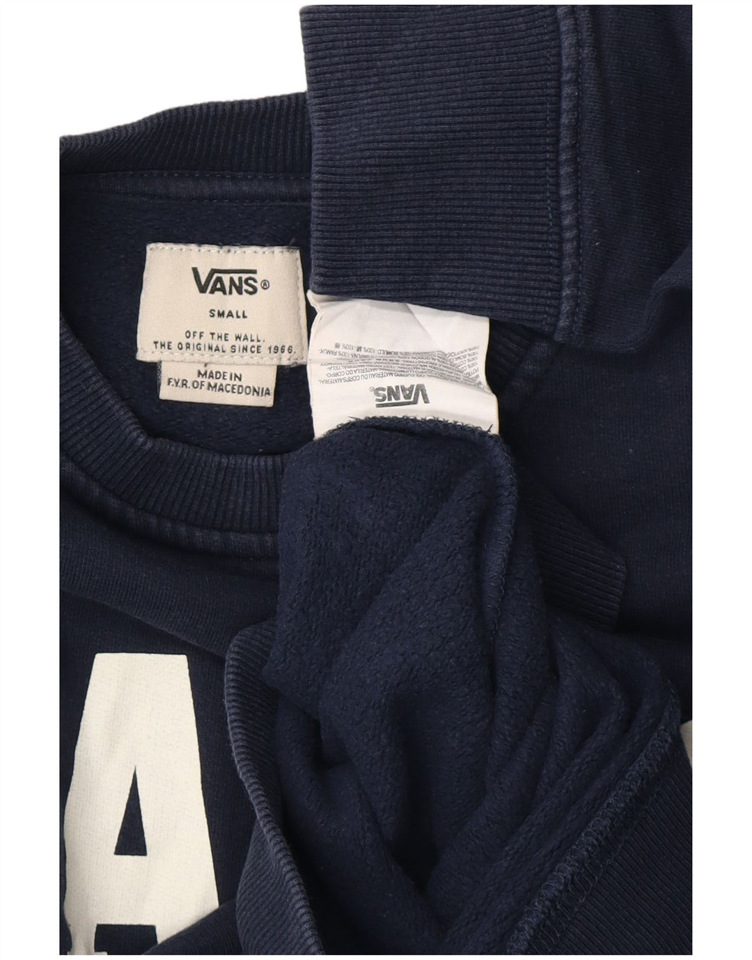 VANS Ανδρικό γραφικό φούτερ Jumper Small Navy Blue Cotton