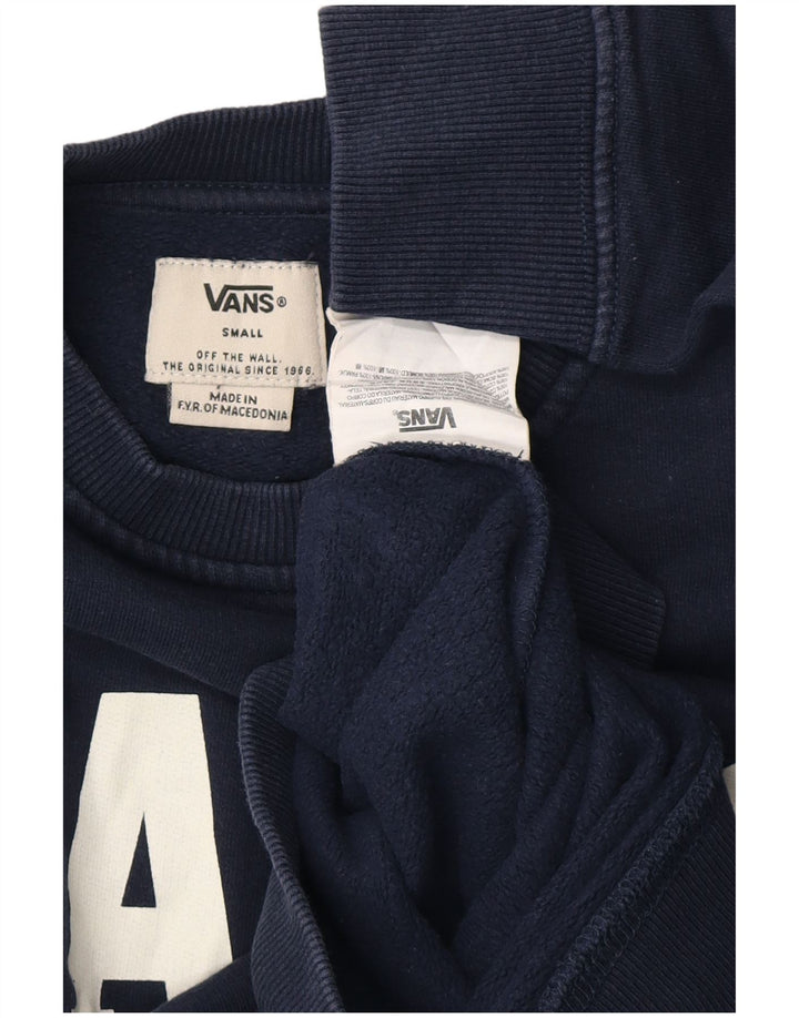 VANS Ανδρικό γραφικό φούτερ Jumper Small Navy Blue Cotton