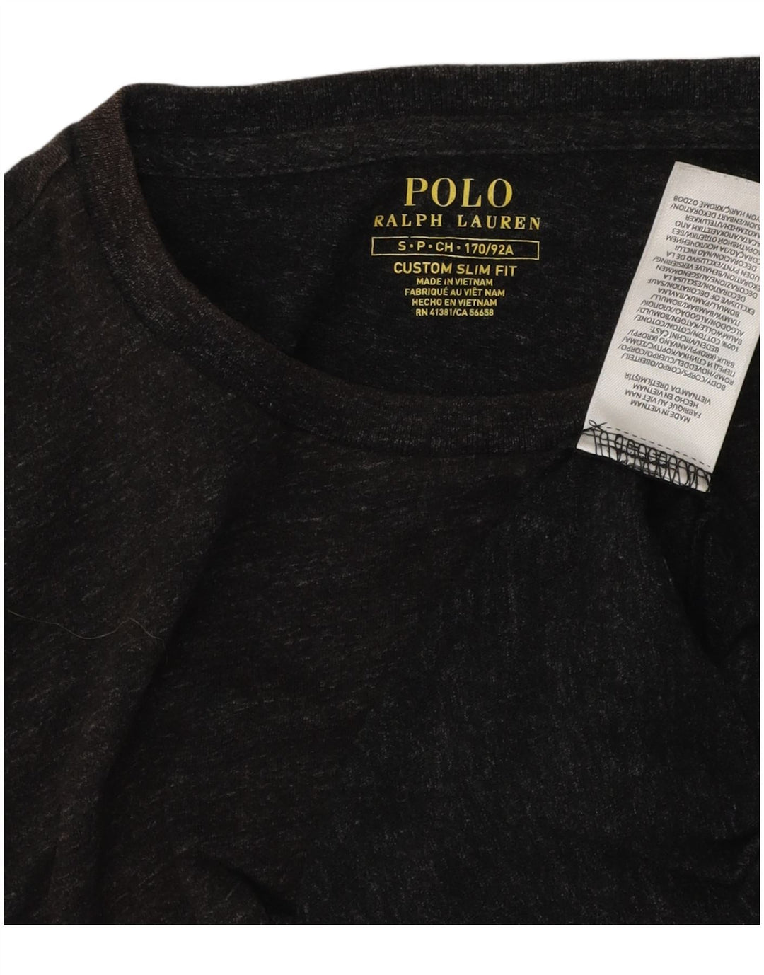 Μπλουζάκι POLO RALPH LAUREN Ανδρικό μπλουζάκι με προσαρμοσμένη λεπτή εφαρμογή Τοπ μικρού γκρι φλύκταινας