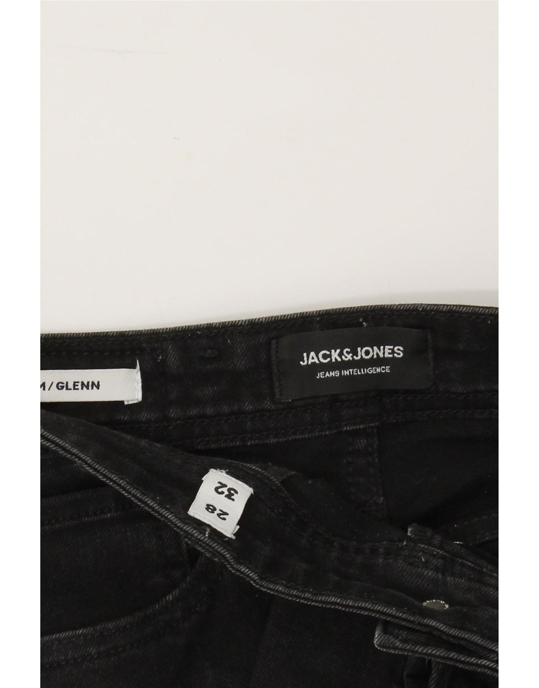 JACK & JONES Womens GLENN Slim Jeans W28 L32 Black Cotton Vintage Jack & Jones and Second-Hand Jack & Jones from Messina Hembry 