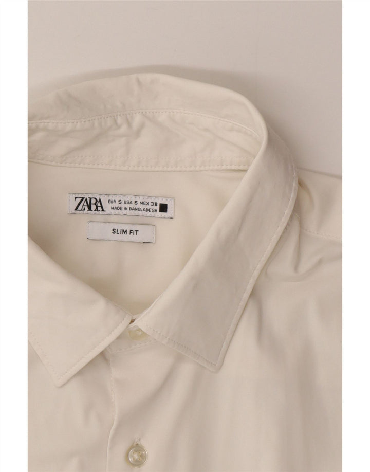 Zara Ανδρικό πουκάμισο Slim Fit Small White