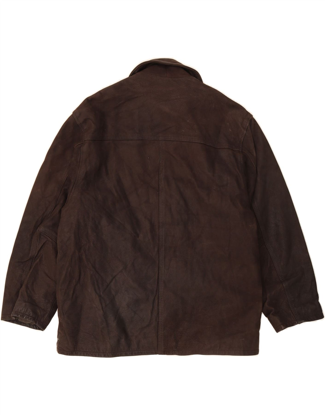 VINTAGE Mens Leather Jacket IT 50 Large Brown Leather Vintage Vintage and Second-Hand Vintage from Messina Hembry 