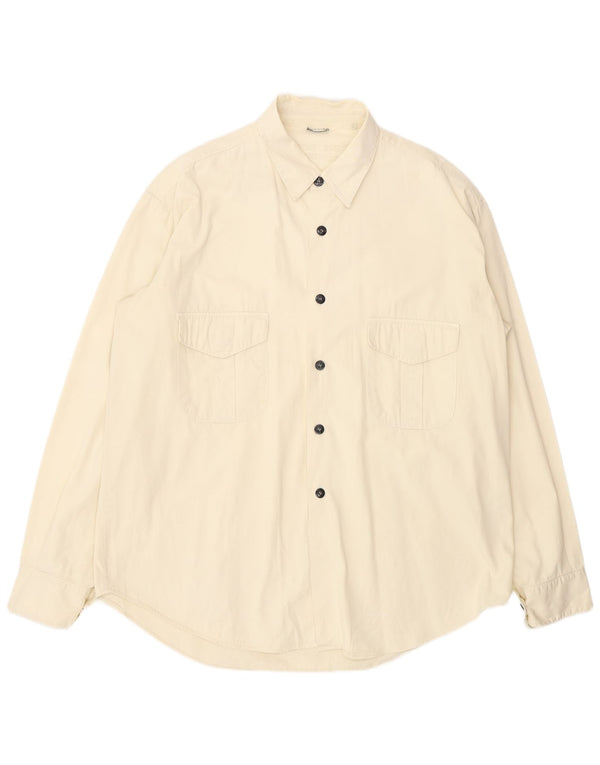 Ανδρικό πουκάμισο STONE ISLAND 2XL Off White Cotton Classic