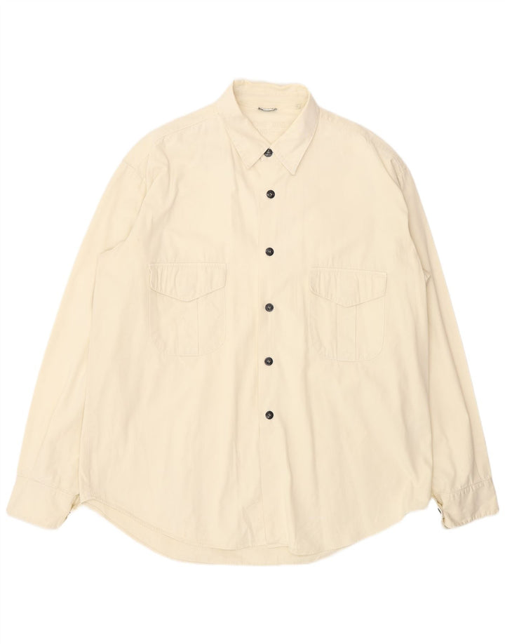 Ανδρικό πουκάμισο STONE ISLAND 2XL Off White Cotton Classic