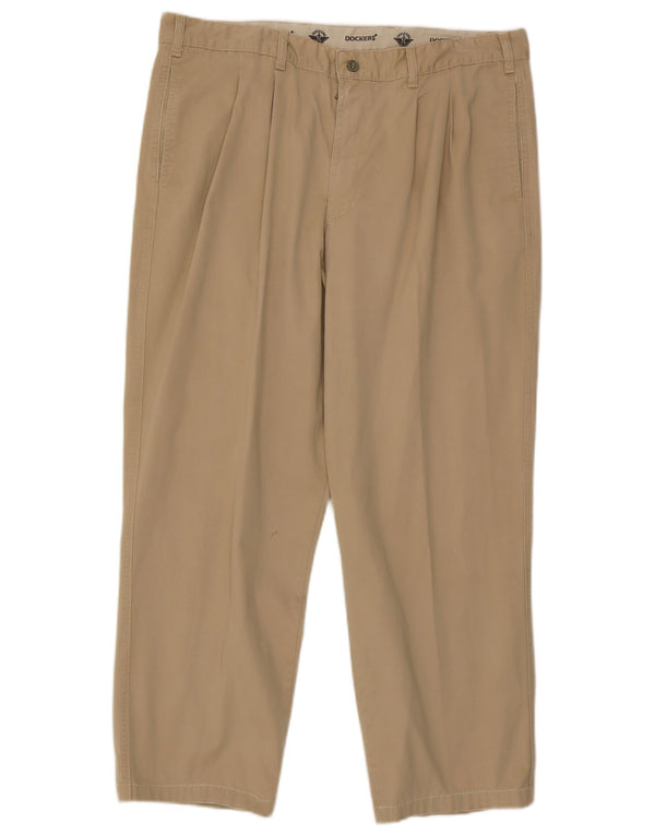 Dockers Ανδρικό παντελόνι Chino με καρφίτσα W40 L28 Μπεζ βαμβακερό