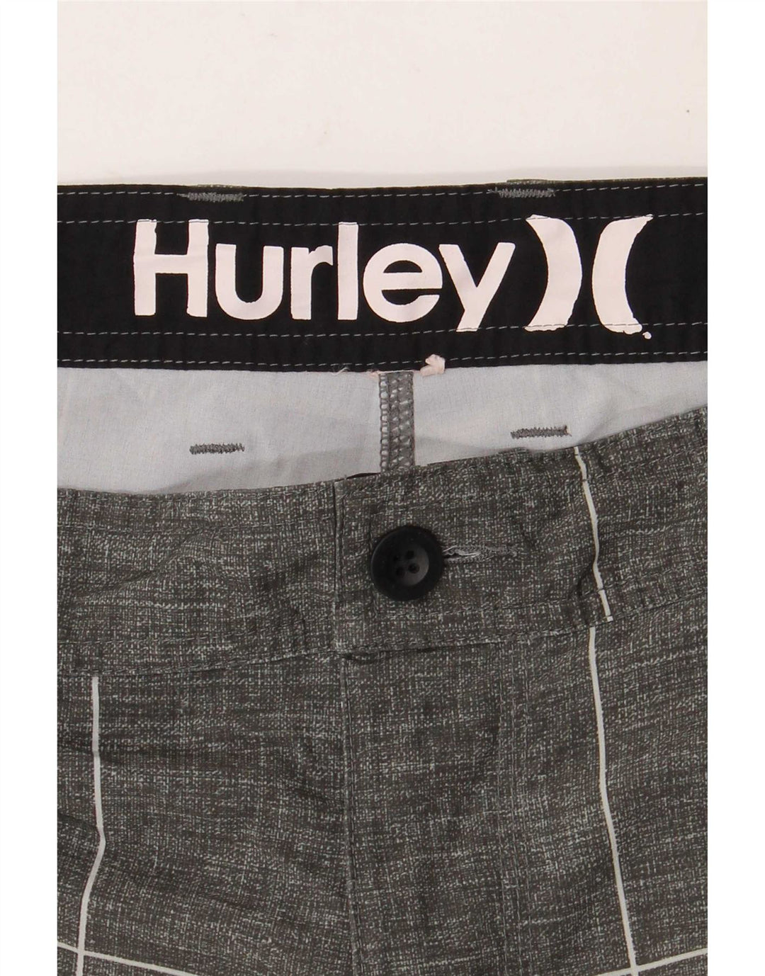 Ανδρικό σορτς Chino Hurley W34 μεγάλο γκρι γεωμετρικό