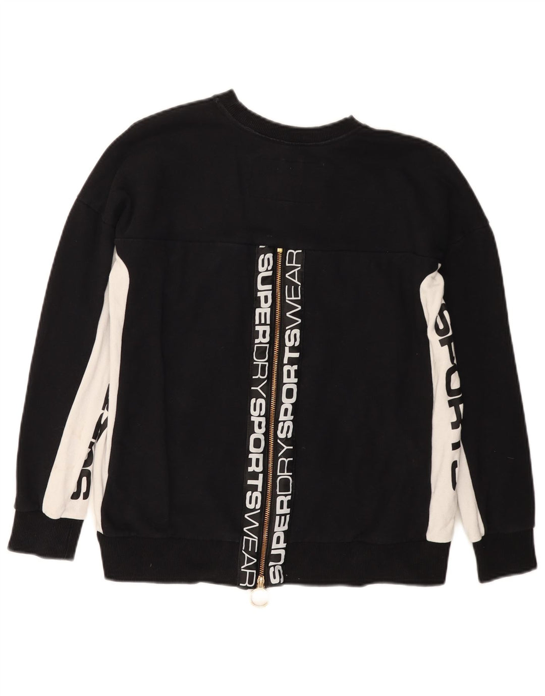 Γυναικείο γραφικό φούτερ Superdry Jumper UK 10 Small Black Colourblock