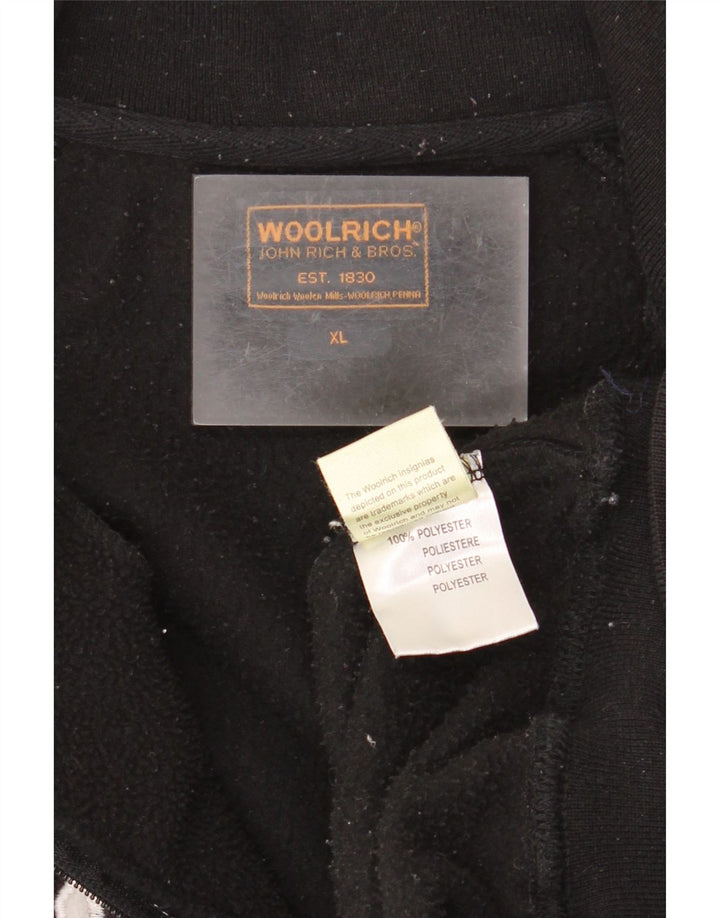 Woolrich Γυναικείο Γραφικό Μπουφάν Fleece UK 18 XL Μαύρο Πολυεστέρας