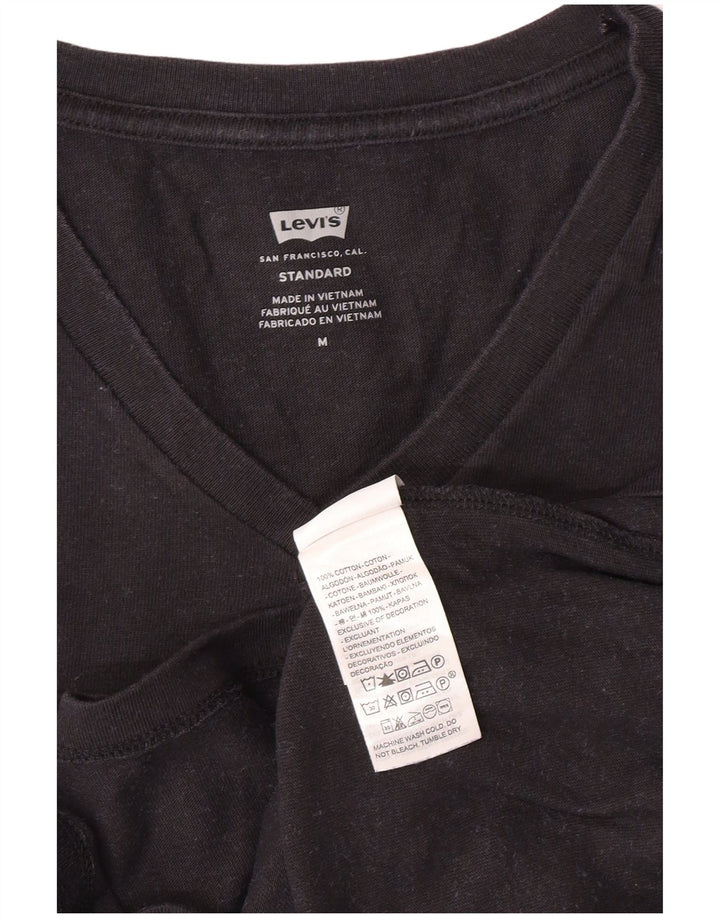 Ανδρικό T-Shirt LEVI'S Τυπικό μπλουζάκι, μεσαίο μαύρο βαμβακερό