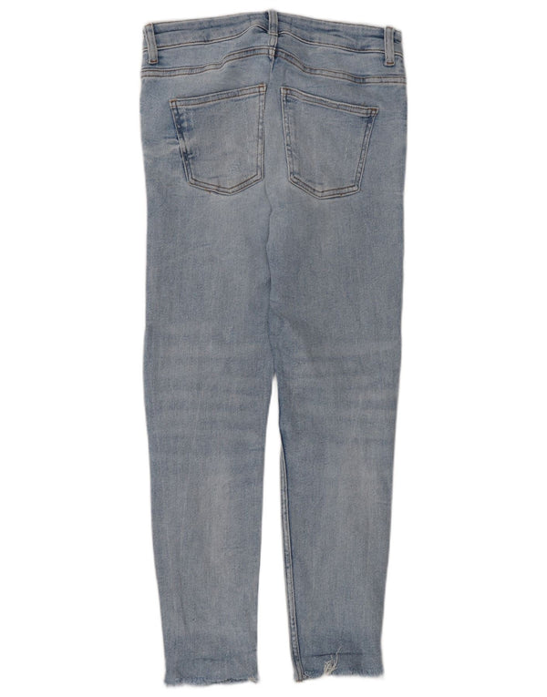 Zara Womens Distressed Slim Jeans EU 38 Small W28 L27 Blue Cotton