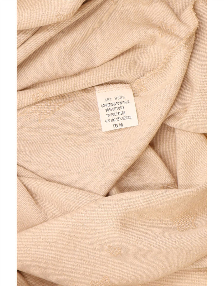 KIKISIX Γυναικείο μάξι αφηρημένο μοτίβο αμάνικο φόρεμα UK 14 Medium Beige