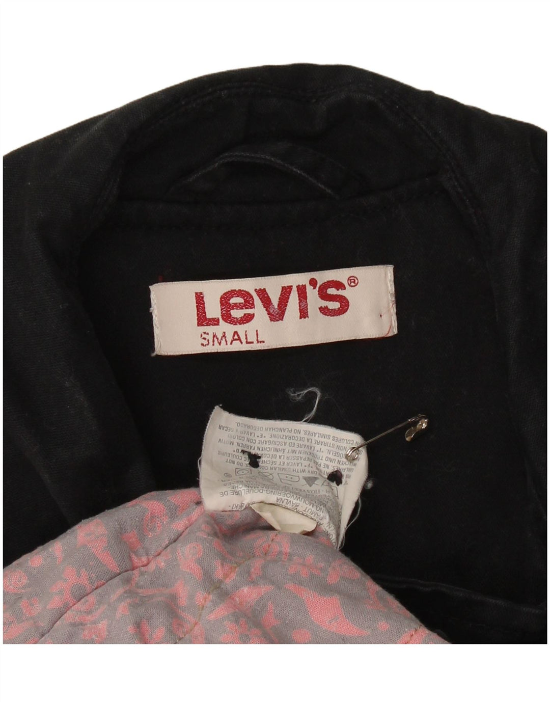 Γυναικείο παλτό LEVI'S Pea UK 10 Small Black Cotton