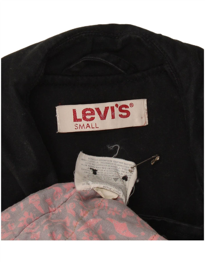 Γυναικείο παλτό LEVI'S Pea UK 10 Small Black Cotton